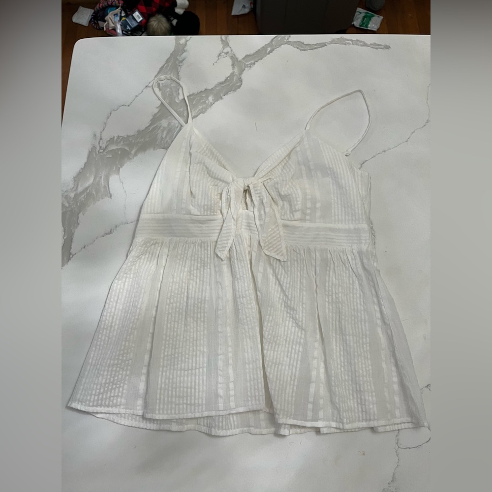 LOFT NWT white tie camisole